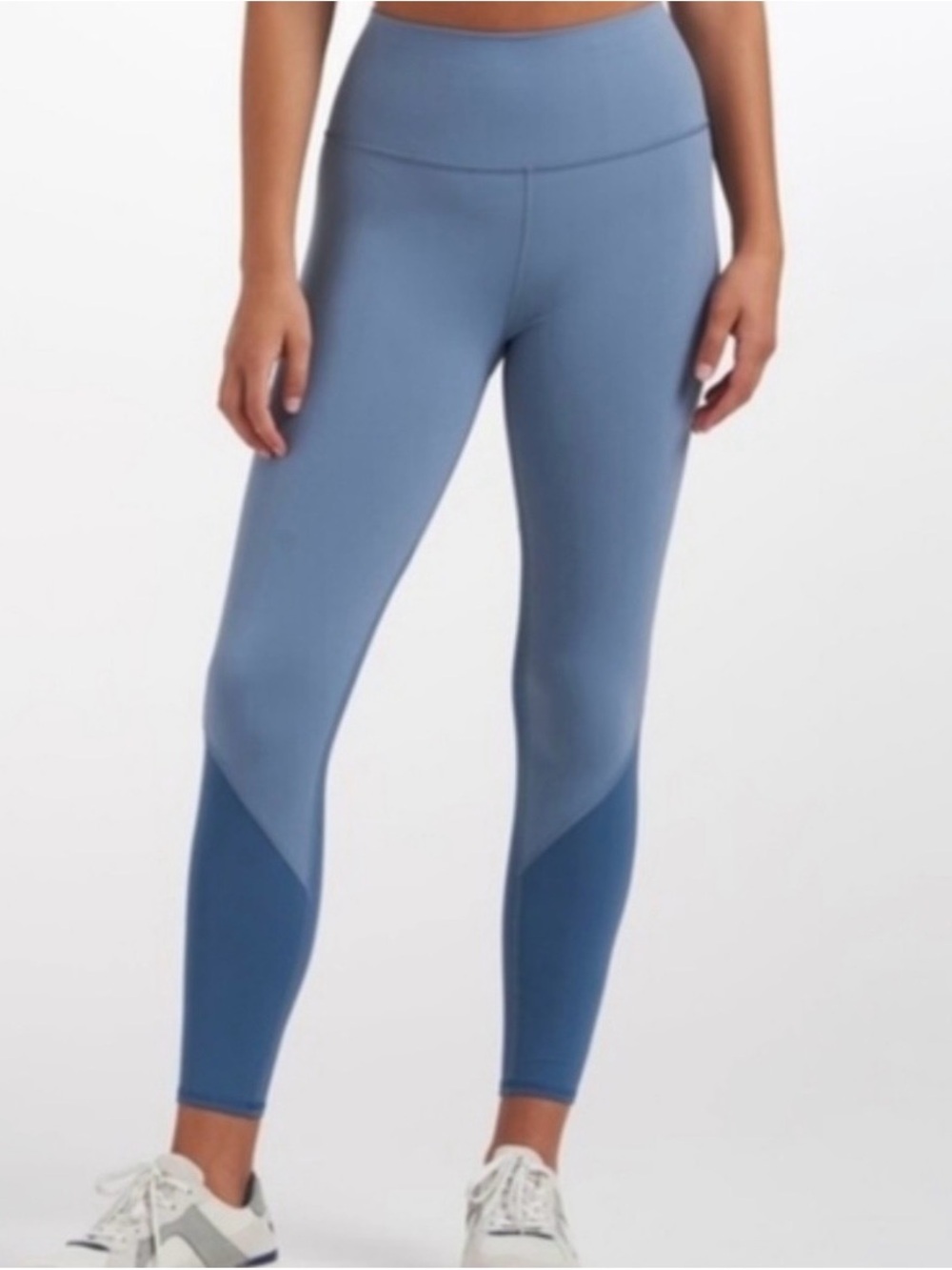 Vuori Studio Colorblock Leggings 2-Tone Cloud Blue High Rise  Women’s Large